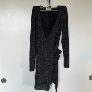 Urban outfitters sparkly wrap dress